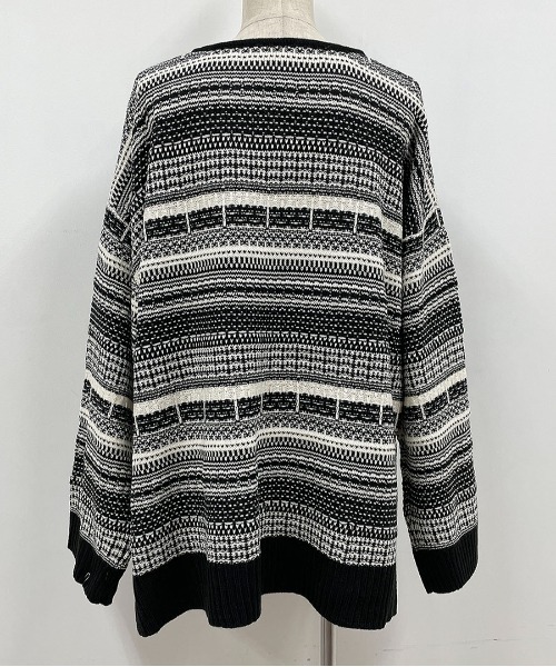 PICCIN（ピッチン）の「【WEB限定】ジャガードボーダーニット（ニット/セーター・レディース・ブラウン/ブラック・L/M）」の8枚目の写真