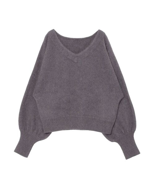 LAGUNAMOON（ラグナムーン）の「ラクーンショートニットプルオーバー（ニット/セーター・レディース・チャコールグレー/ピンク/アイボリー・FREE）」の8枚目の写真