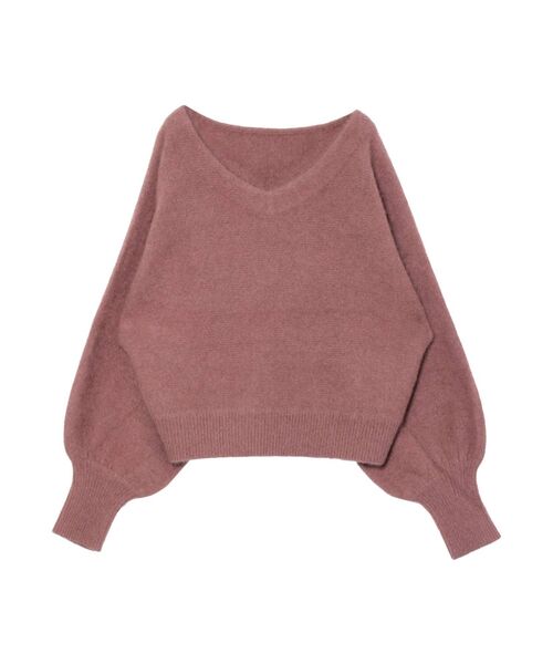 LAGUNAMOON（ラグナムーン）の「ラクーンショートニットプルオーバー（ニット/セーター・レディース・チャコールグレー/ピンク/アイボリー・FREE）」の17枚目の写真