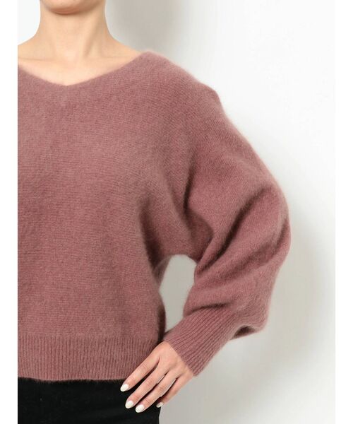 LAGUNAMOON（ラグナムーン）の「ラクーンショートニットプルオーバー（ニット/セーター・レディース・チャコールグレー/ピンク/アイボリー・FREE）」の18枚目の写真