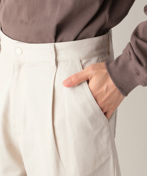 GLOBAL WORK（グローバルワーク）の「LOGOS＊GW　ワイドパンツ/227966（チノパンツ・メンズ・ホワイト/ネイビー・MEDIUM/LARGE/SMALL）」の14枚目の写真