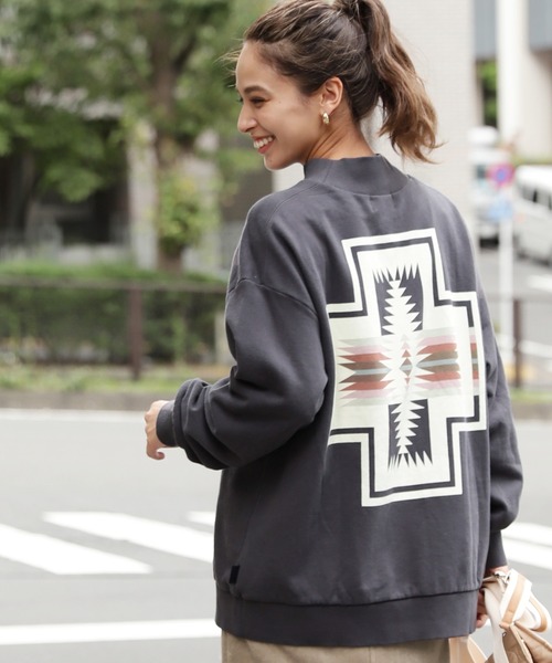 PENDLETON（ペンドルトン）の「【PENDLETON(ペンドルトン)】ウラケスウェット（スウェット・レディース・アイボリー/チャコール・FREE）」の2枚目の写真