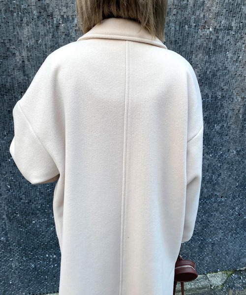 MLI'A（エムリア）の「サイドスリットオーバーサイズコート（その他アウター・レディース・ブラック/ブラウン/アイボリー/杢グレー/イエロー×グリーン・M）」の17枚目の写真