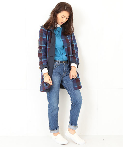 BEAMS BOY（ビームスボーイ）の「BEAMS BOY / ラウンド クレリック ロングスリーブ（シャツ/ブラウス・レディース・ベージュ/レッド/ブルー系その他・ONE SIZE）」の4枚目の写真