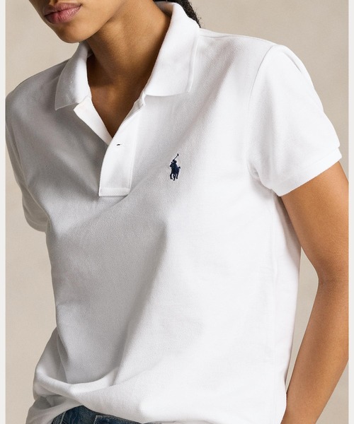 POLO RALPH LAUREN（ポロ ラルフ ローレン）の「クラシック フィット メッシュ ポロシャツ（ポロシャツ・レディース・ホワイト・M/S/XS/L/XL）」の5枚目の写真