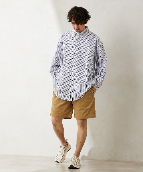 JOURNAL STANDARD relume(ジャーナルスタンダード レリューム)の「【relume SPORTS WEAR】ボタンダウン ストライプシャツ(シャツ/ブラウス・メンズ・ホワイト/レッド/ブルー/グリーン/グリーン系その他・MEDIUM/LARGE)」の15枚目の写真