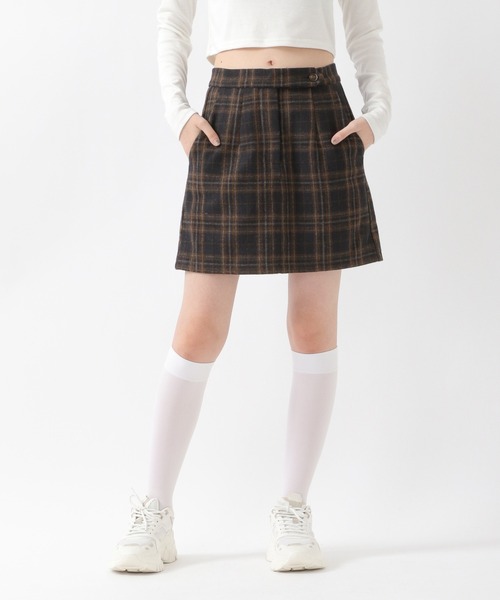 ALAND（エーランド）の「3.3Field Trip／CHECKミニスカート　2259016（スカート・レディース・ネイビー/ブラウン・FREE）」の15枚目の写真