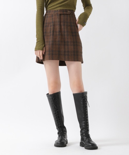 ALAND（エーランド）の「3.3Field Trip／CHECKミニスカート　2259016（スカート・レディース・ネイビー/ブラウン・FREE）」の5枚目の写真