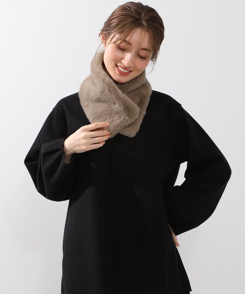 DRESKIP（ドレスキップ）の「◆マグネットリバーシブルマフラー（ストール/ショール・レディース・グレー/アイボリー/ブラウン系その他・00）」の9枚目の写真