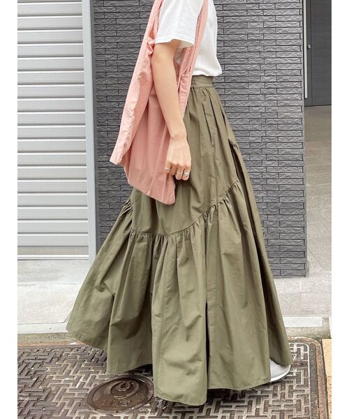 Ungrid(アングリッド)の「ギャザーデザインスカート(スカート・レディース・アイボリー/チャコールグレー/カーキ・FREE)」の18枚目の写真