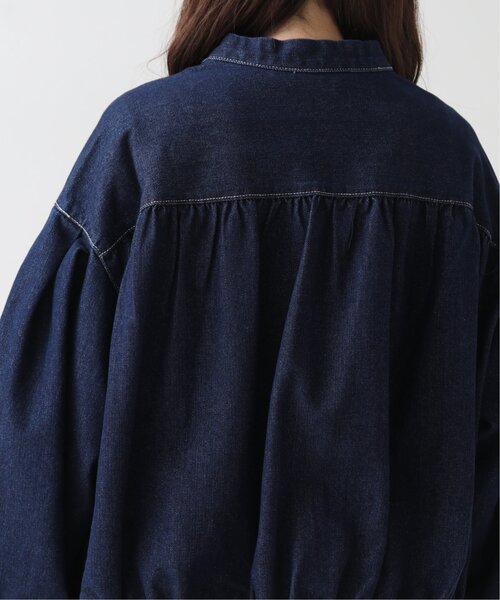 RAY CASSIN(レイカズン)の「デニムギャザーブルゾン(デニムジャケット・レディース・ブラック/ネイビー・FREE)」の15枚目の写真