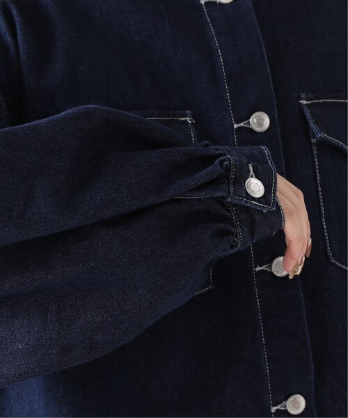 RAY CASSIN(レイカズン)の「デニムギャザーブルゾン(デニムジャケット・レディース・ブラック/ネイビー・FREE)」の19枚目の写真