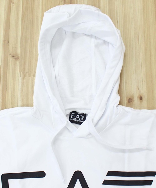 EMPORIO ARMANI(エンポリオアルマーニ)の「EA7 ビッグロゴベーシックスウェットパーカー 6KPM69 PJBWZ(パーカー・メンズ・ホワイト/ブラック・M/L/XL)」の6枚目の写真
