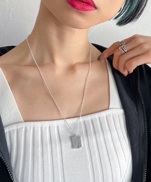 PAGEBOY(ページボーイ)の「ビンテージプレートネックレス(ネックレス・レディース・シルバー・FREE)」の1枚目の写真