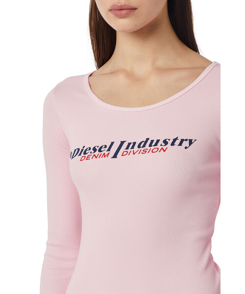 DIESEL（ディーゼル）の「レディース ワンピース 長袖 リブ ロゴ