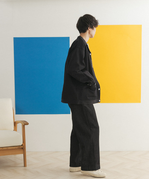 FORK&SPOON（フォークアンドスプーン）の「FORK&SPOON　オープンカラーツイルブルゾン（その他アウター・メンズ・ブラック/ブルー系その他・4/5）」の16枚目の写真