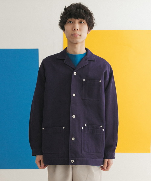 FORK&SPOON（フォークアンドスプーン）の「FORK&SPOON　オープンカラーツイルブルゾン（その他アウター・メンズ・ブラック/ブルー系その他・4/5）」の17枚目の写真