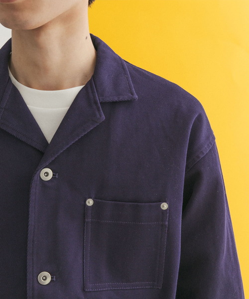 FORK&SPOON（フォークアンドスプーン）の「FORK&SPOON　オープンカラーツイルブルゾン（その他アウター・メンズ・ブラック/ブルー系その他・4/5）」の20枚目の写真