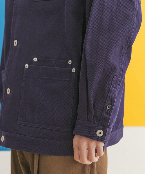 FORK&SPOON（フォークアンドスプーン）の「FORK&SPOON　オープンカラーツイルブルゾン（その他アウター・メンズ・ブラック/ブルー系その他・4/5）」の21枚目の写真