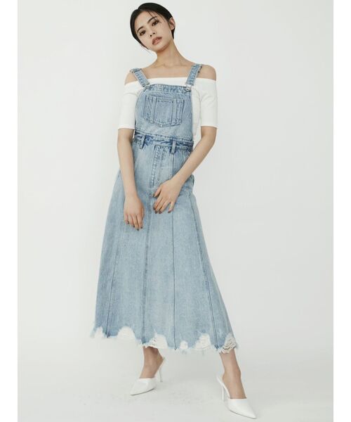 ワンピース ドレス ワンピース Gyda ジェイダ のワンピース 2wayデニムサロペットスカート を購入できます Gyda 2wayデニムサロペットスカート ワンピース Gyda ジェイダ のファッション 取り寄せ オンライン