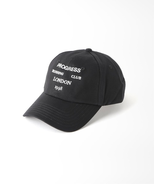 BADGE LOGO CAP / BLACK | PROGRESS RUNNING CLUB キャップ / ハット