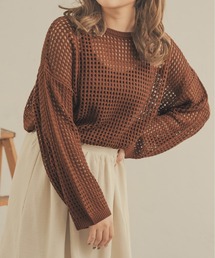 【新色追加】メッシュニットトップス／WEB/EC限定商品