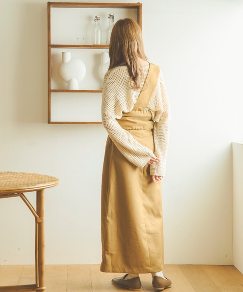 Ambre Neige（アンブルネージュ）の「【新色追加】メッシュニットトップス／WEB/EC限定商品（ニット/セーター・レディース・アイボリー/ベージュ/オレンジ/ダークブラウン・FREE）」の11枚目の写真