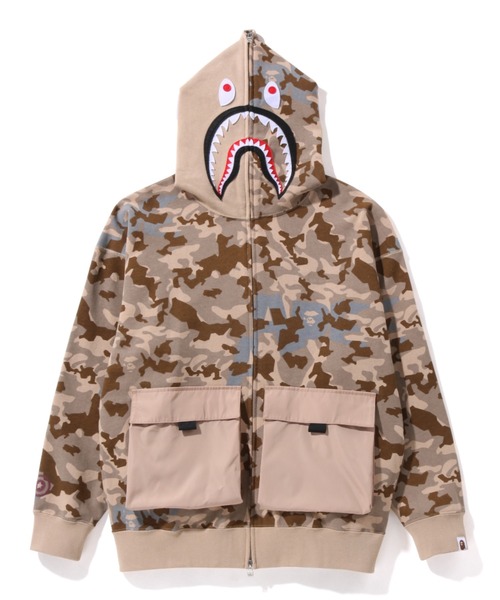 新品未使用ASSC x A Bathing Ape カモフラージュパーカー S A BATHING APE パーカー CITY CAMO TIGER SHARK FULL ZIP HOODIE