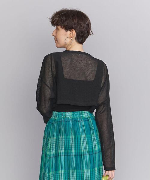 BEAUTY&YOUTH UNITED ARROWS（ビューティーアンドユースユナイテッドアローズ）の「BY ラッセル ショートロングスリーブTシャツ（Tシャツ/カットソー・レディース・オフホワイト/コバルトブルー/ブラック・FREE）」の18枚目の写真