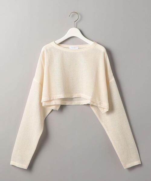 BEAUTY&YOUTH UNITED ARROWS（ビューティーアンドユースユナイテッドアローズ）の「BY ラッセル ショートロングスリーブTシャツ（Tシャツ/カットソー・レディース・オフホワイト/コバルトブルー/ブラック・FREE）」の7枚目の写真