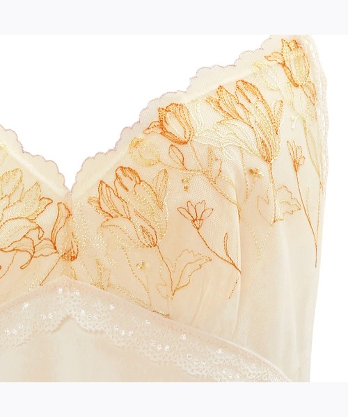 AMOSTYLE BY Triumph（アモスタイルバイトリンプ）の「ロングキャミソール ナショナルフラワー AMST1386 L.CAMI JX（その他アンダーウェア/インナー・レディース・ブルー/ホワイト・L/M）」の7枚目の写真