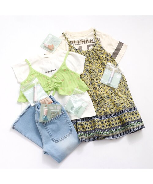 BREEZE（ブリーズ）の「フリンジフレアパンツ_ストレッチ 9分丈（その他パンツ・キッズ・ブルー/ブラック・130/100/80/110/90/120/140）」の18枚目の写真