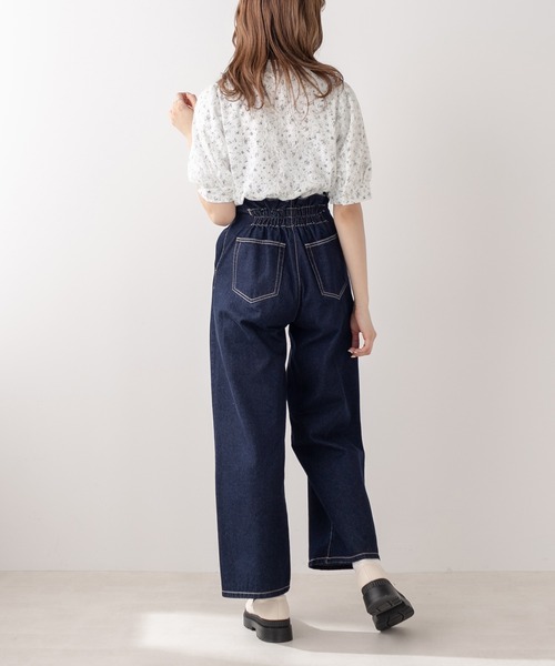 OLIVE des OLIVE（オリーブデオリーブ）の「半袖ボウタイブラウス（シャツ/ブラウス・レディース・ホワイト/ネイビー/オフホワイト・FREE）」の13枚目の写真