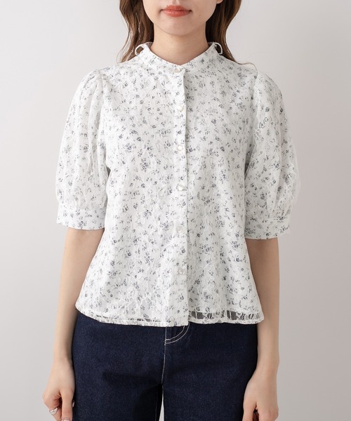 OLIVE des OLIVE（オリーブデオリーブ）の「半袖ボウタイブラウス（シャツ/ブラウス・レディース・ホワイト/ネイビー/オフホワイト・FREE）」の22枚目の写真