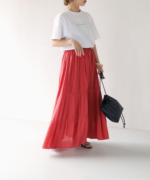 HER CLOSET（ハークローゼット）の「【shemoshelly】WEB限定5.6オンスカリグラフィーロゴTシャツ（Tシャツ/カットソー・レディース・ホワイト系その他2/ホワイト系その他/ブラック系その他/ブラック系その他2・M/L/S）」の8枚目の写真