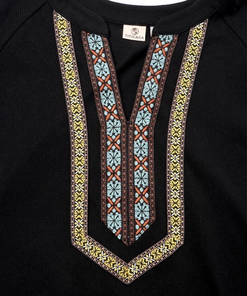 チチカカ（チチカカ）の「リサイクルコットン×チロリープルオーバー（シャツ/ブラウス・レディース・ホワイト/ブラック・FREE）」の12枚目の写真