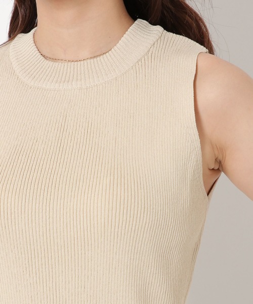 mysty woman（ミスティウーマン）の「アメスリニットタンク 283376（タンクトップ・レディース・ブラック/パープル/オレンジ/ライトベージュ・FREE）」の12枚目の写真