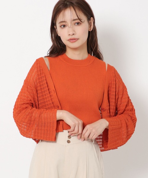 mysty woman（ミスティウーマン）の「アメスリニットタンク 283376（タンクトップ・レディース・ブラック/パープル/オレンジ/ライトベージュ・FREE）」の11枚目の写真