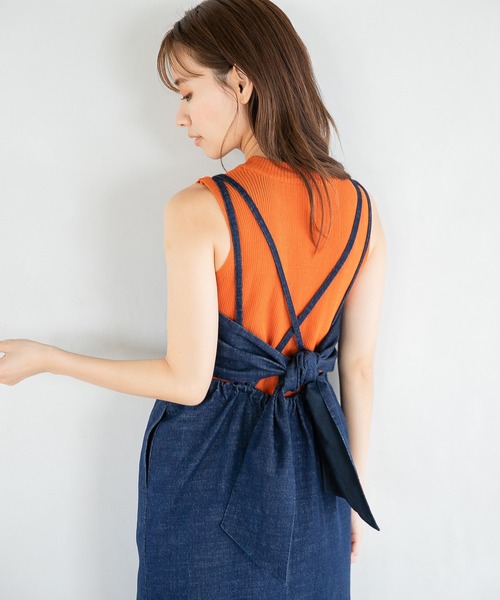 mysty woman（ミスティウーマン）の「アメスリニットタンク 283376（タンクトップ・レディース・ブラック/パープル/オレンジ/ライトベージュ・FREE）」の22枚目の写真