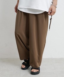 ルーズ イージーパンツ ワイドパンツ ２タック スラックス 梨地素材 ワイド バルーンパンツ 春服 冬服
