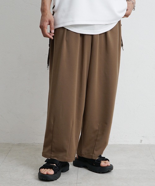 MinoriTY(マイノリティ)の「ルーズ イージーパンツ ワイドパンツ 2タック スラックス 梨地素材 ワイド バルーンパンツ 春服 冬服(スラックス・メンズ・ブラック/ベージュ/ミント・M/L)」の8枚目の写真