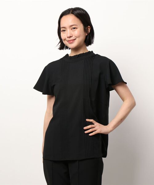 Te chichi TERRASSE(テチチテラス)の「衿フリルブラウス(シャツ/ブラウス・レディース・ブラック/ベージュ/オフホワイト・フリ-)」の2枚目の写真