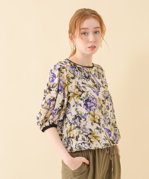 malla（マーラ）の「malla イペカビスコースフラワーブラウス（シャツ/ブラウス・レディース・ホワイト/ブラック・FREE）」の12枚目の写真