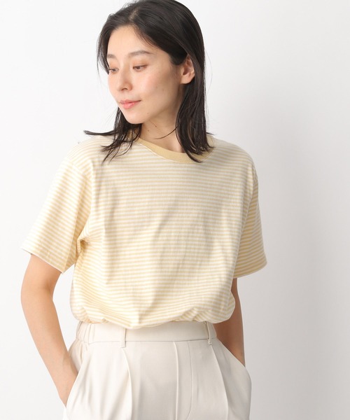 LEPSIM（レプシィム）の「ホソピッチボーダーＴ　283301（Tシャツ/カットソー・レディース・ブラック/ピンク/イエロー/グリーン・FREE）」の3枚目の写真