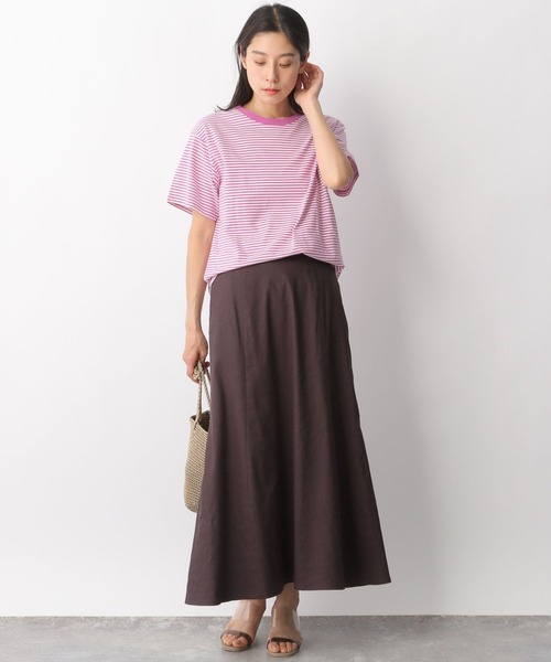 LEPSIM（レプシィム）の「ホソピッチボーダーＴ　283301（Tシャツ/カットソー・レディース・ブラック/ピンク/イエロー/グリーン・FREE）」の15枚目の写真