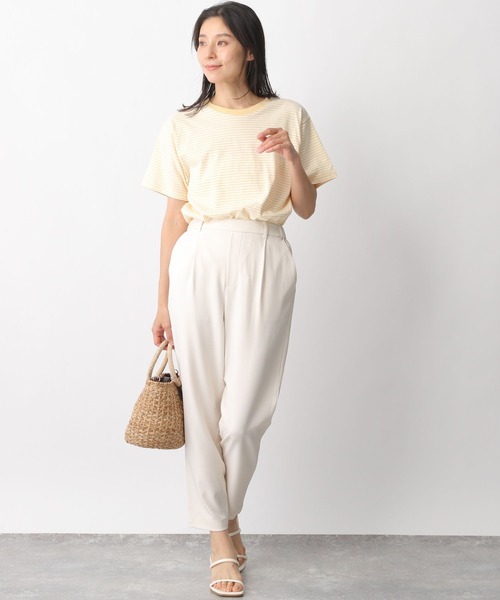 LEPSIM（レプシィム）の「ホソピッチボーダーＴ　283301（Tシャツ/カットソー・レディース・ブラック/ピンク/イエロー/グリーン・FREE）」の5枚目の写真