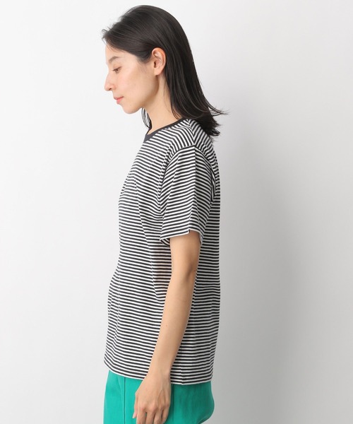 LEPSIM（レプシィム）の「ホソピッチボーダーＴ　283301（Tシャツ/カットソー・レディース・ブラック/ピンク/イエロー/グリーン・FREE）」の13枚目の写真