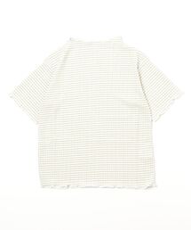 Salong hameu（サロン ハミュー）の「ギンガムチェック シアー ジャガードメローTシャツ（Tシャツ/カットソー）」