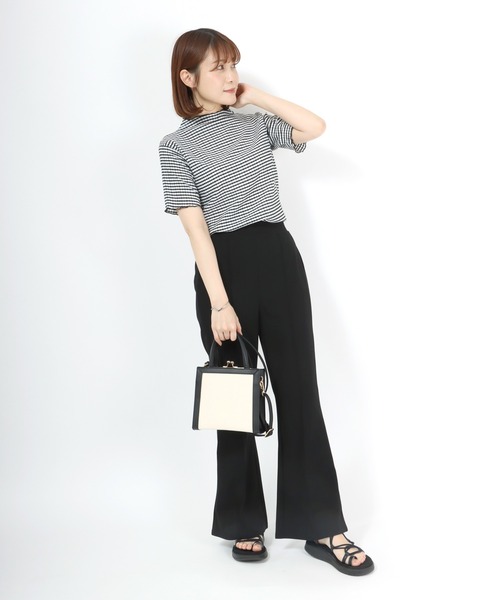 Salong hameu（サロン ハミュー）の「ギンガムチェック シアー ジャガードメローTシャツ（Tシャツ/カットソー・レディース・ブラック/ブルー/グリーン・M/L）」の20枚目の写真