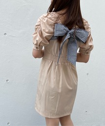 TORTE | 前ボタンスクエアBACKリボンワンピース(ワンピース)